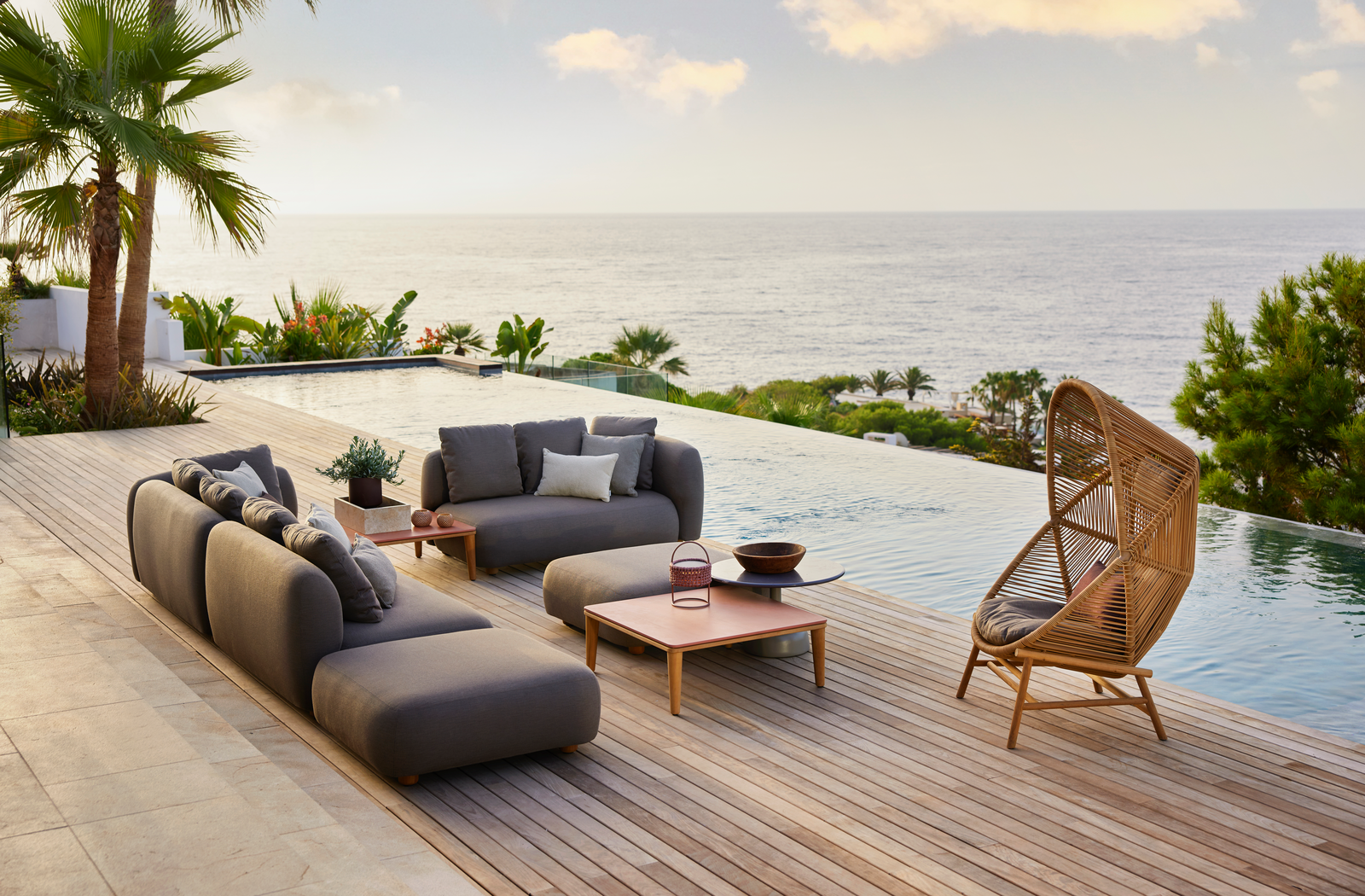 Cane-line Capture | Modulsofa Outdoor | 2-Sitzer Links Taupe