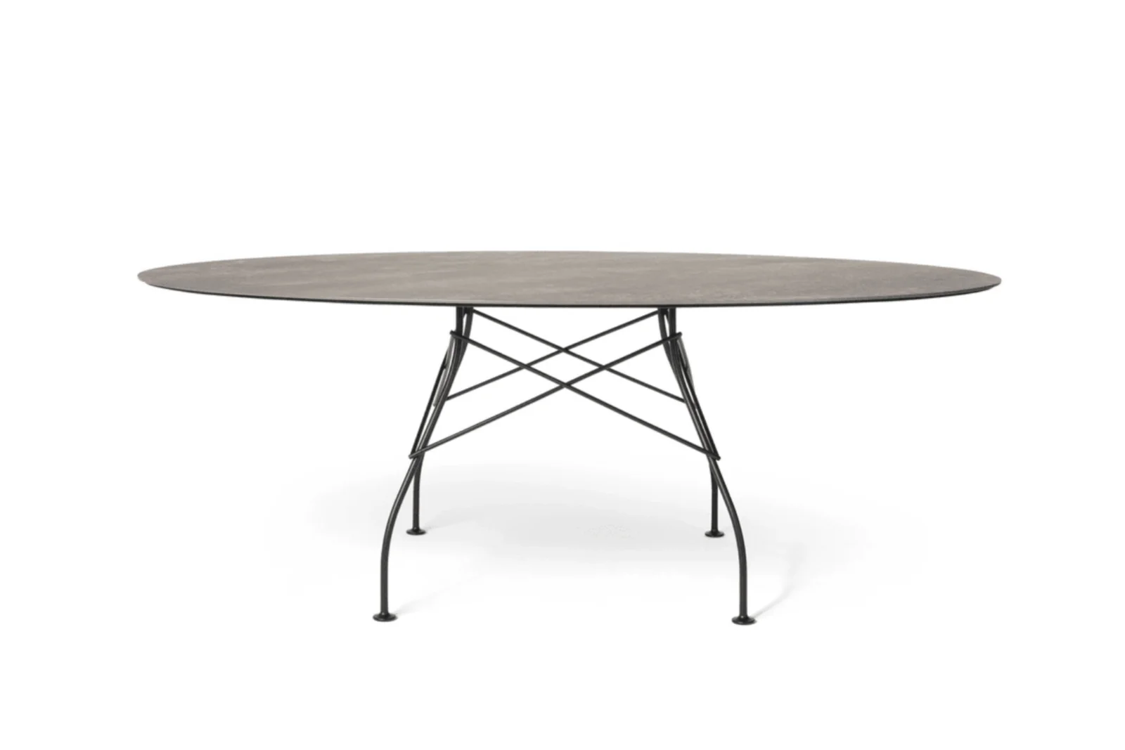 Kartell Glossy | Outdoor Tisch - oval | Bronze