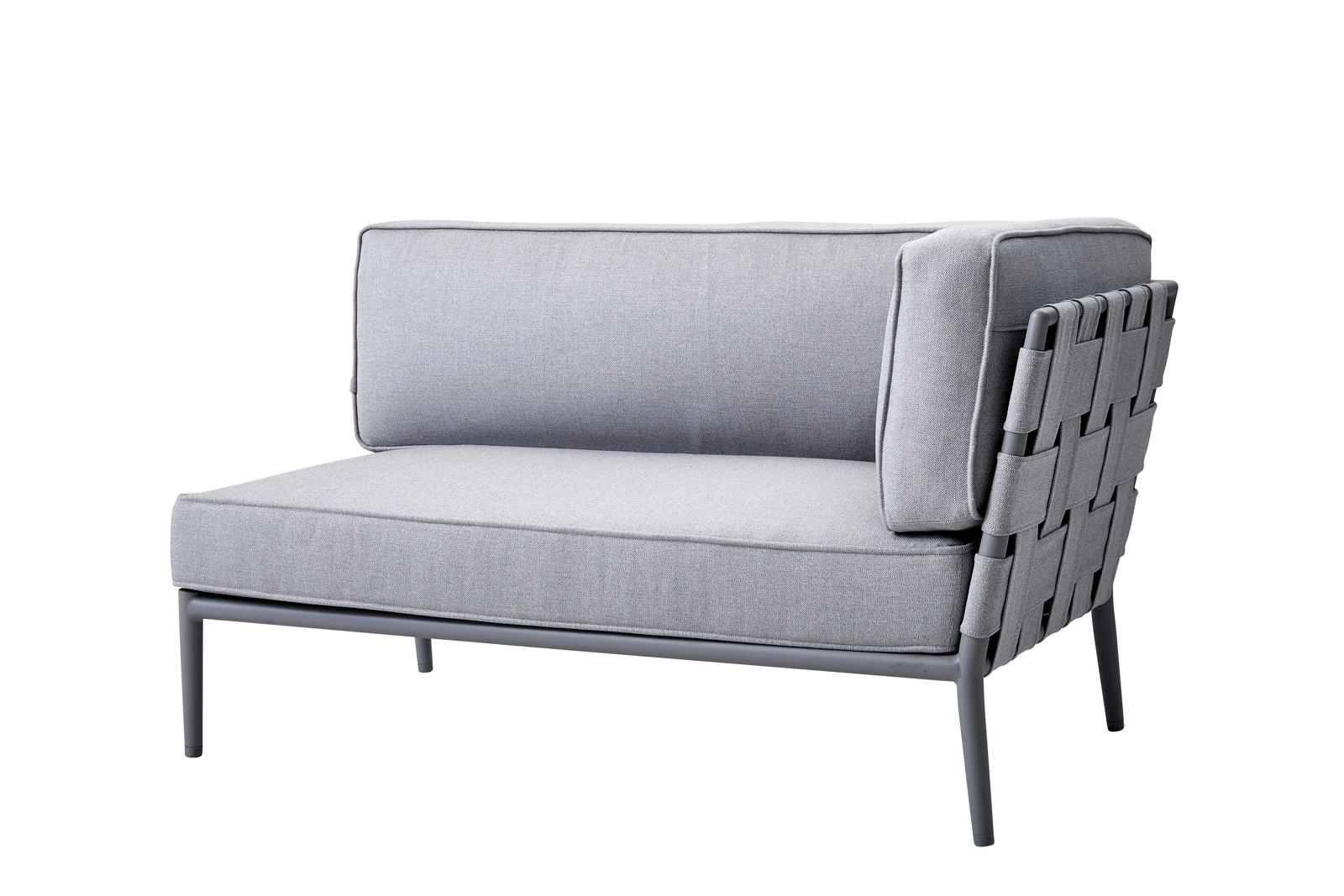 Cane-line Conic | Modulsofa, Links AirTouch | Light Grey