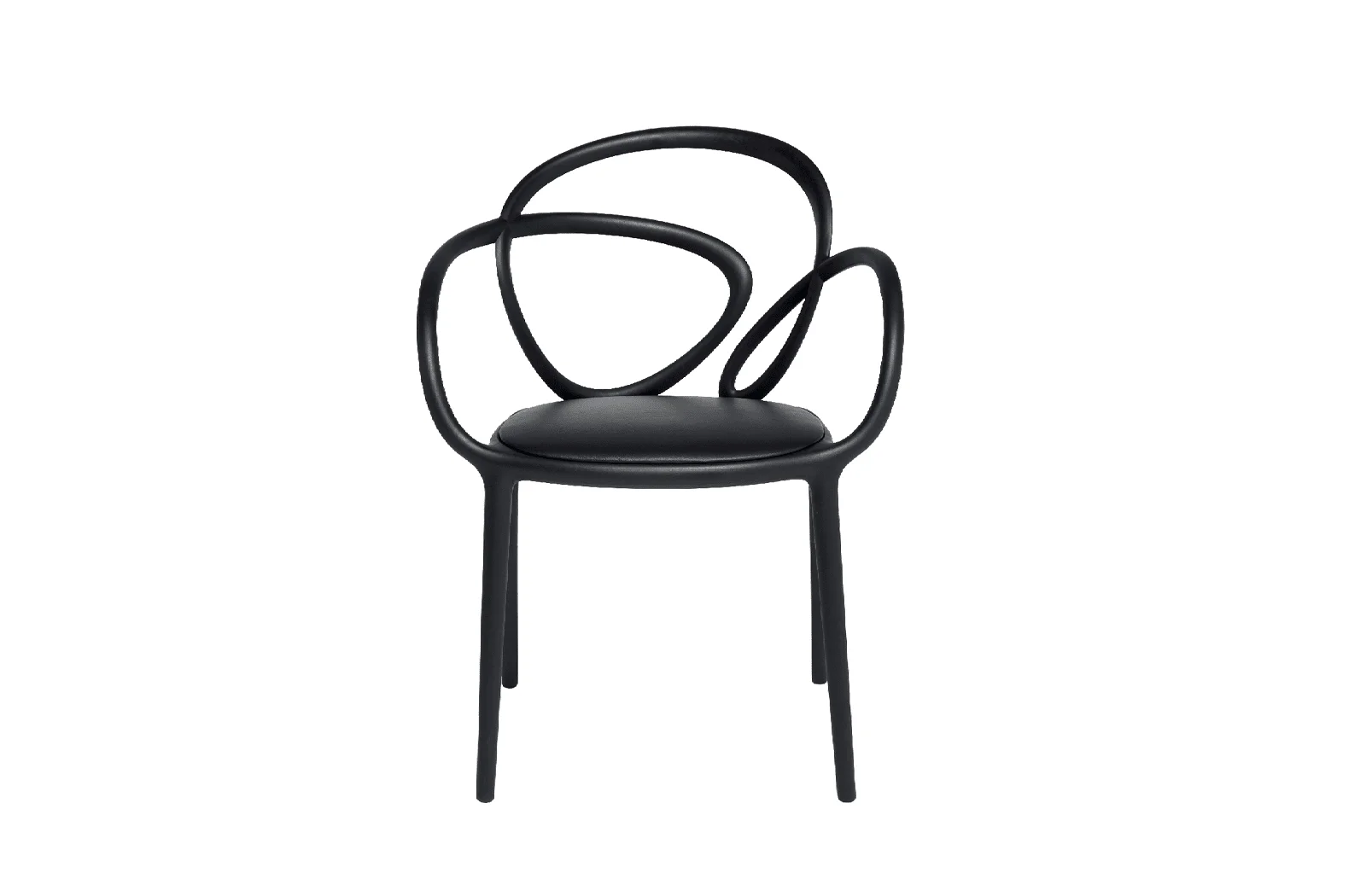 Qeeboo Loop Chair | 2er Set mit Polster | Black