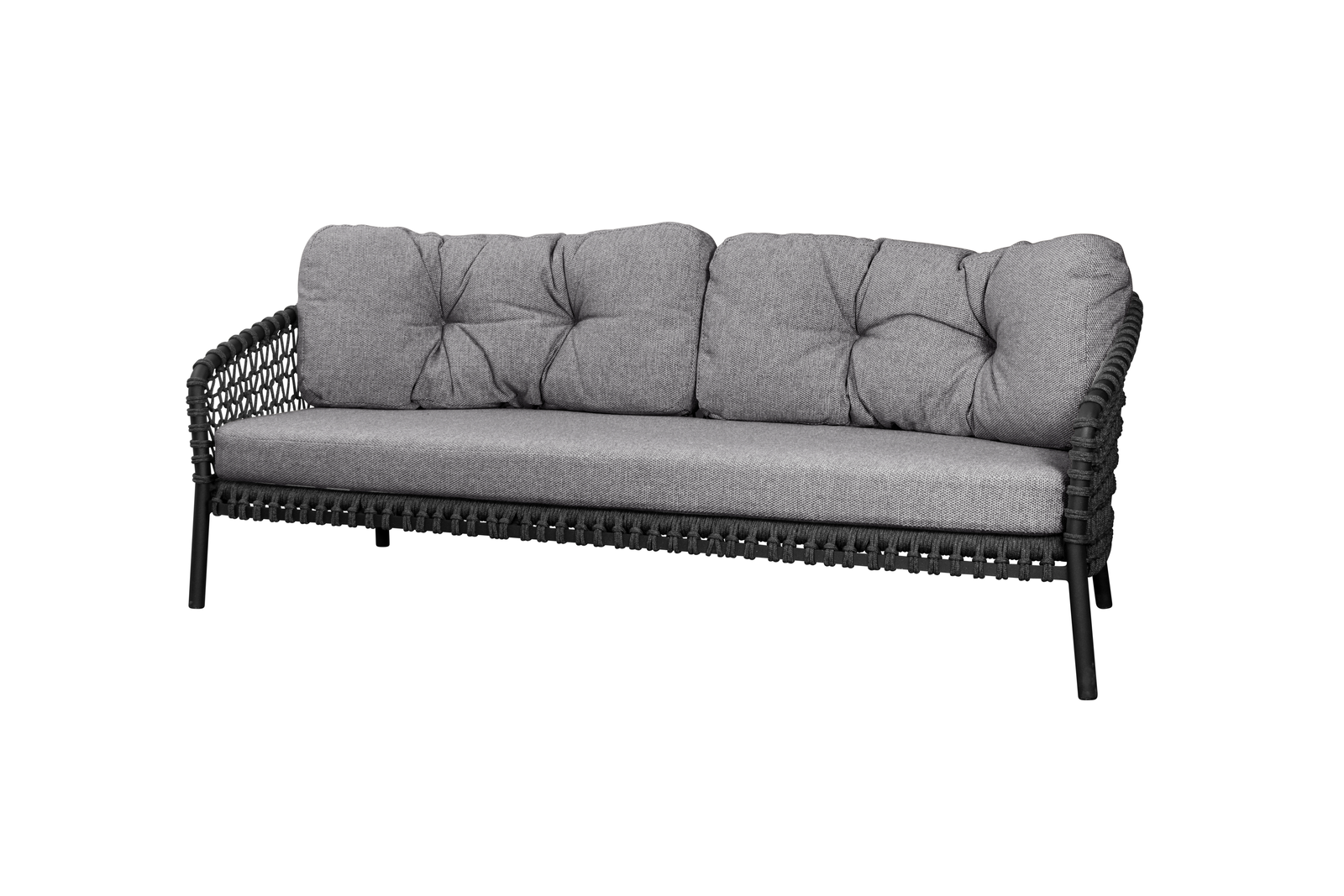 Cane-line Ocean | 3-Sitzer Sofa |  Soft Rope Dark grey / Dark Grey Wove