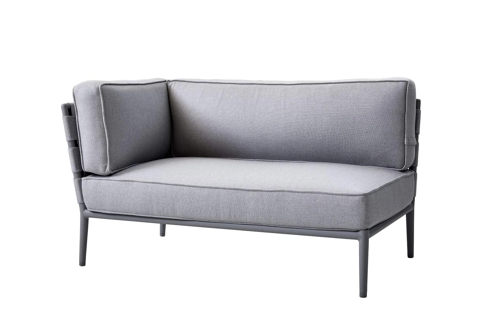 Cane-line Conic | 2-Sitzer Sofa-Modul Rechts | Light Grey