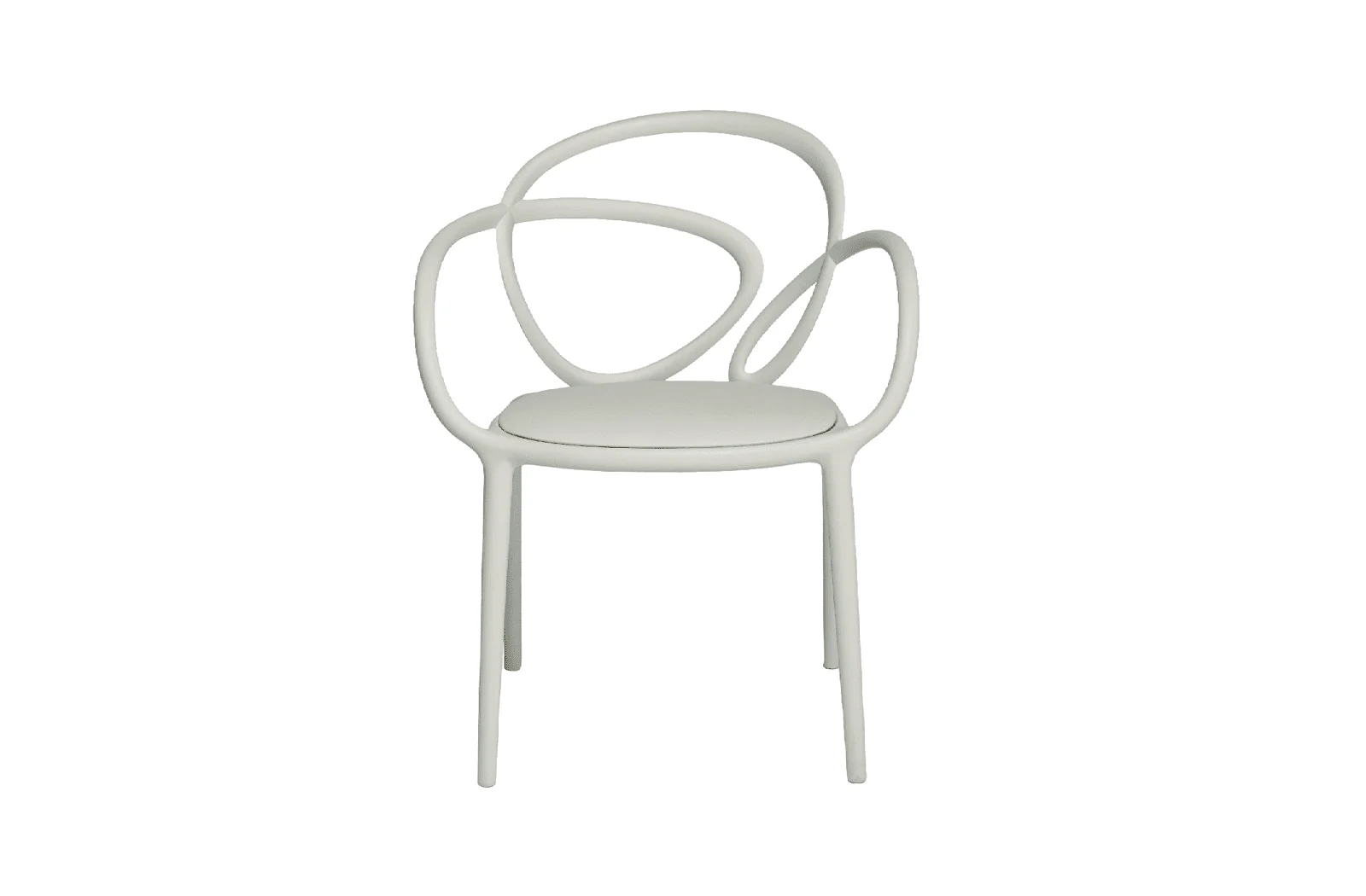 Qeeboo Loop Chair | 2er Set mit Polster | White