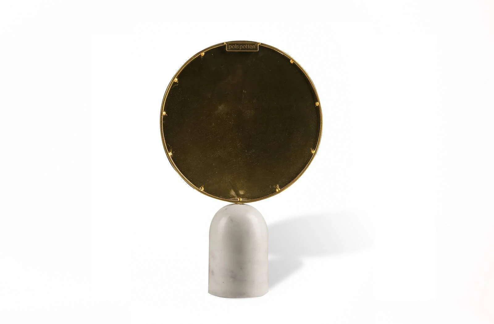 Pols Potten Spiegel | Tischspiegel mit Marmorsockel | Weiß, rund