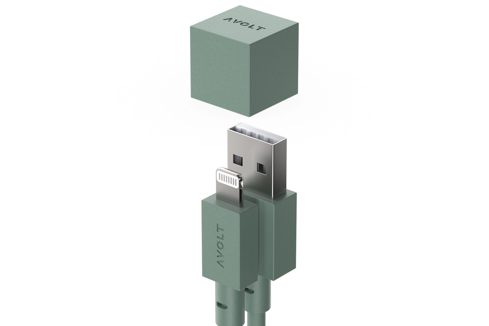 Avolt Ladekabel USB A | Cabel 1 | Eiche Grün