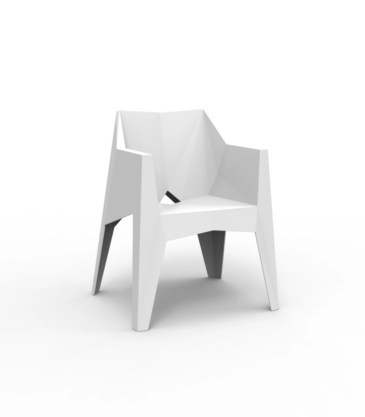 Vondom Voxel | Stuhl mit Armlehne Weiss