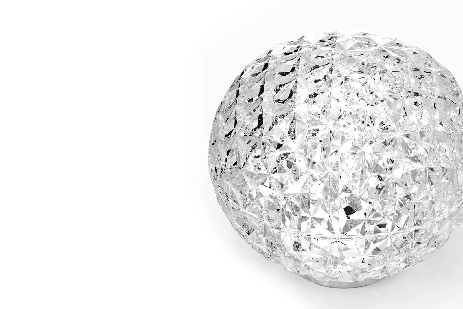 Kartell Mini-Planet | batteriebetriebene Tischlampe Kristall