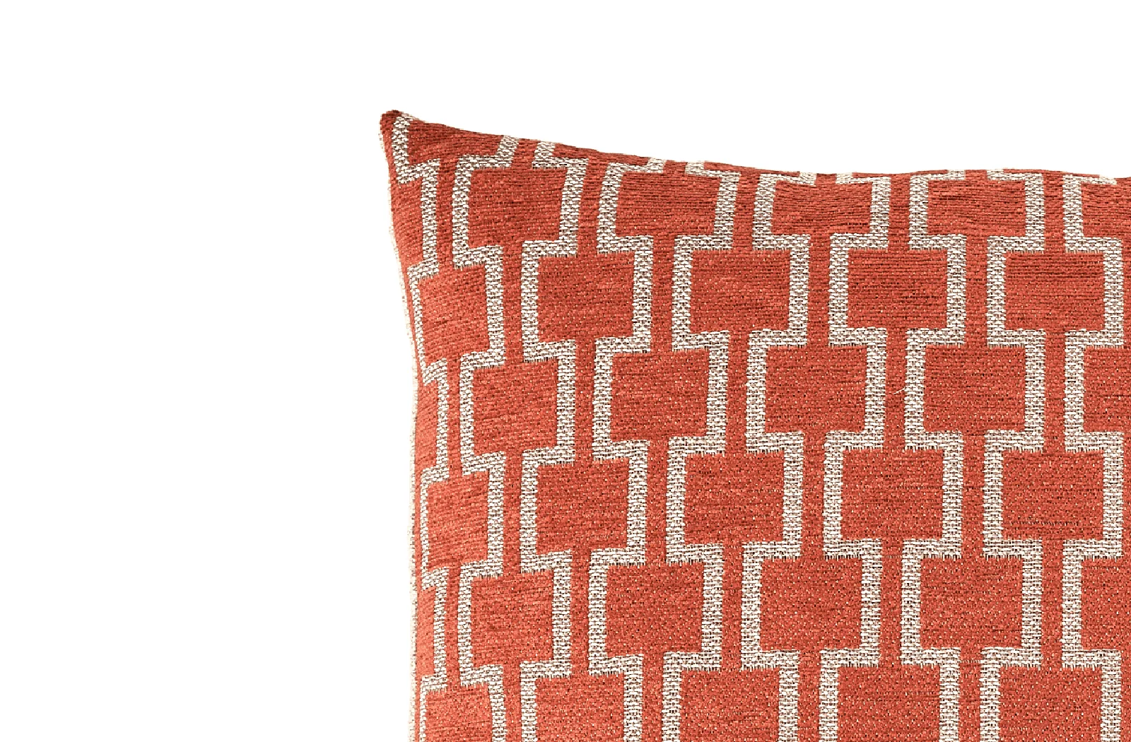 Pols Potten Cushion Geometric | Kissen 45 x 45 xm | Rust red