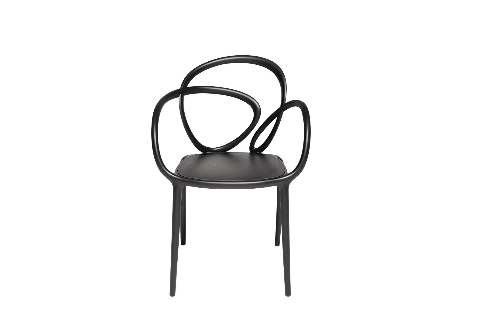 Qeeboo Loop Chair | 2er Set ohne Polster | black