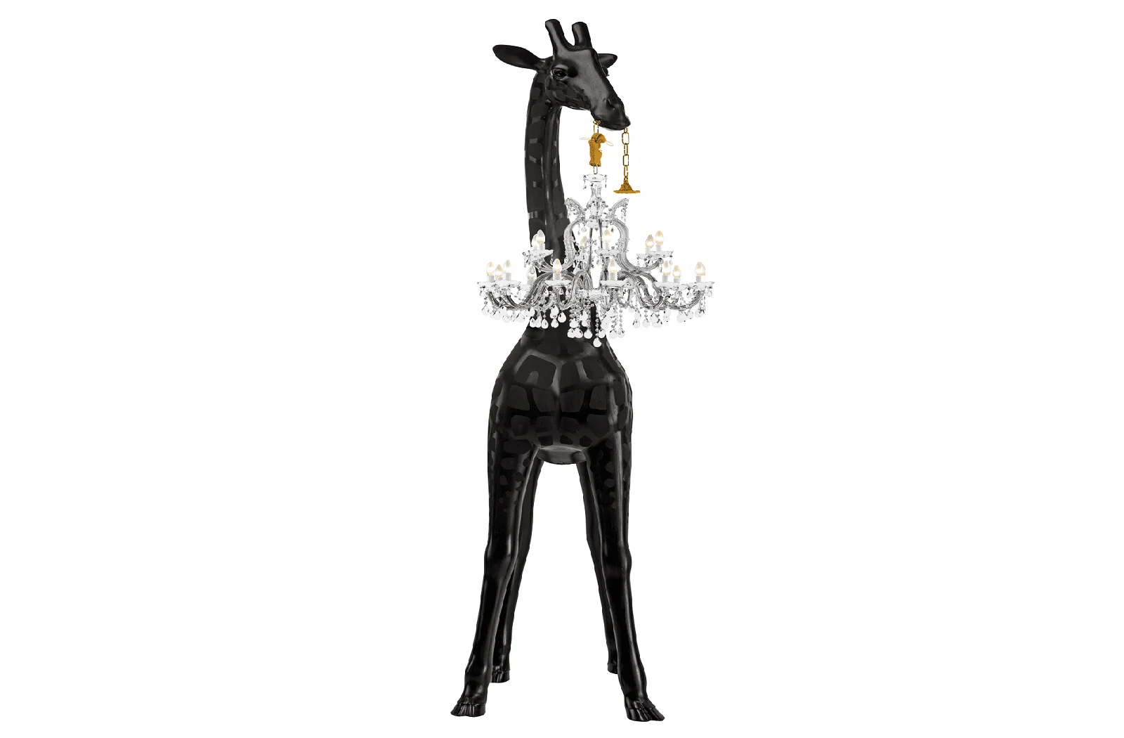 Qeeboo Giraffe in Love | Stehlampe XL | Black Indoor