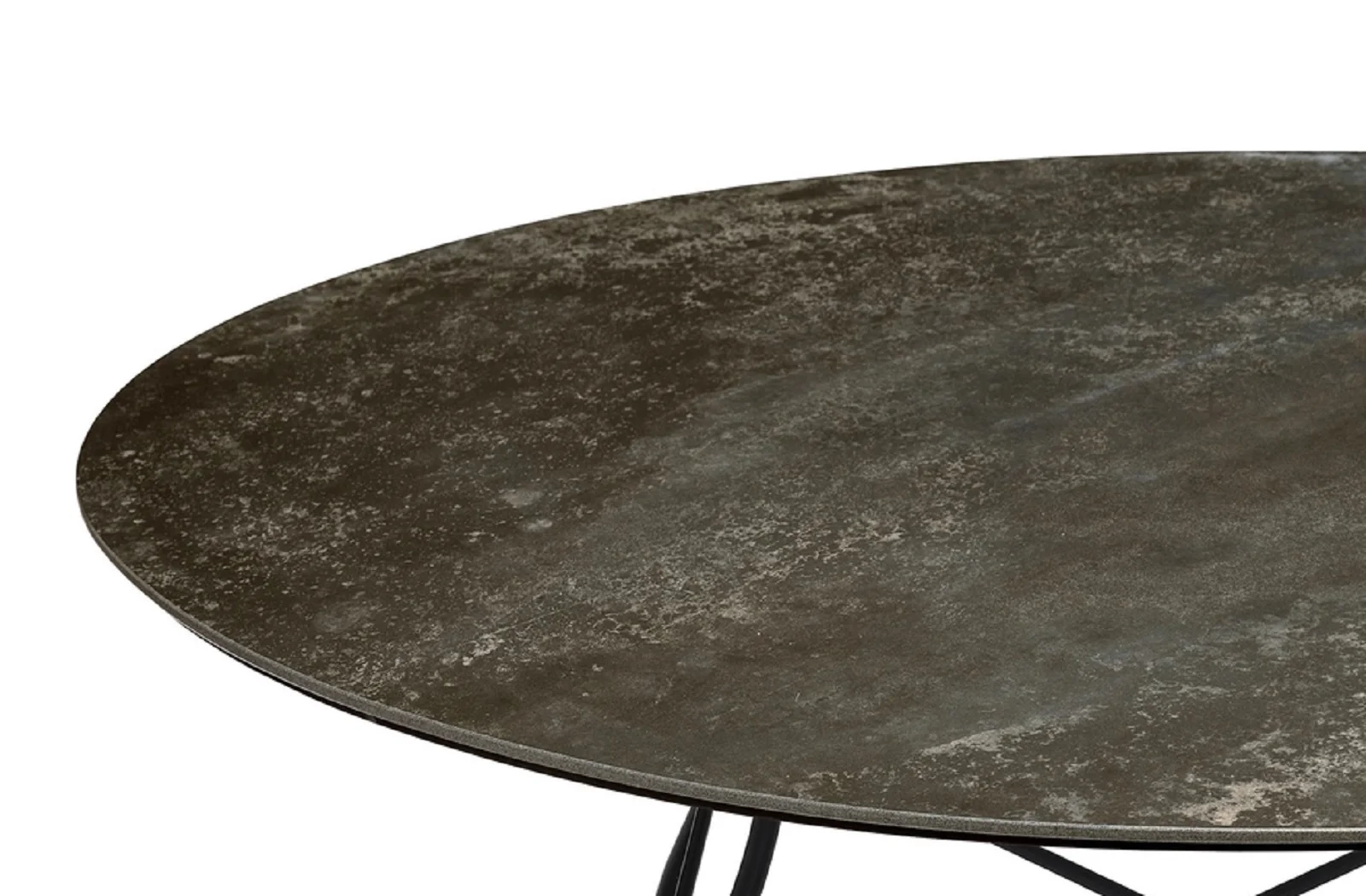 Kartell Glossy | Tisch Rund Ø 128 cm | Schwarz - Aged Bronze