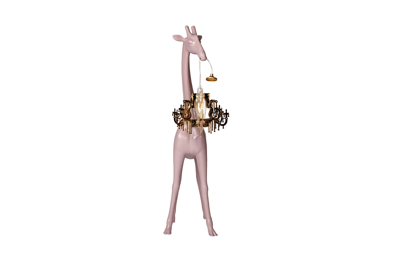 Qeeboo Giraffe in Love | Stehlampe XS | Dusty Rose