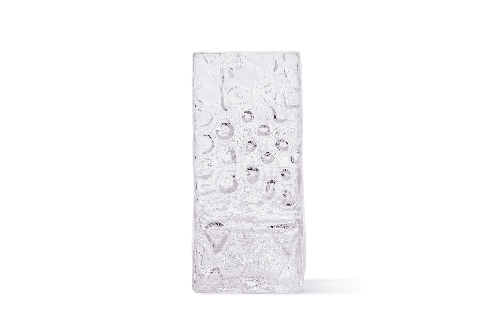 Pols Potten Square Relief | Vase Transparent