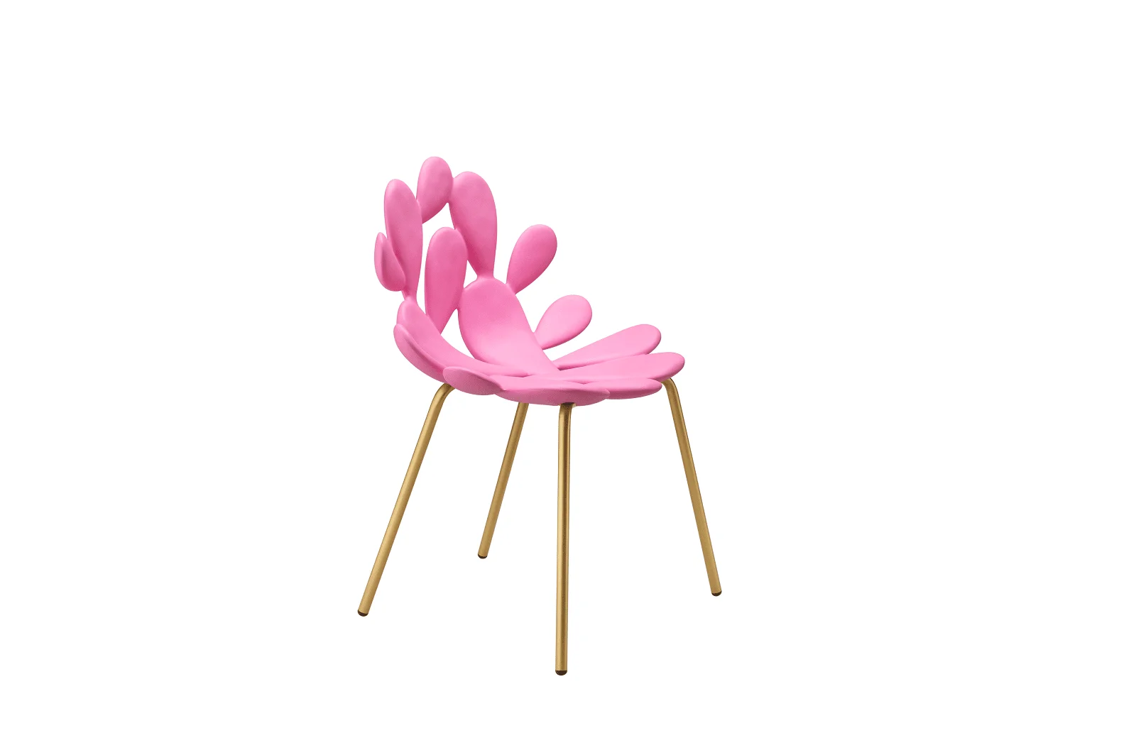 Qeeboo Filicudi | Chair 2er Set | Bright Pink - Brass
